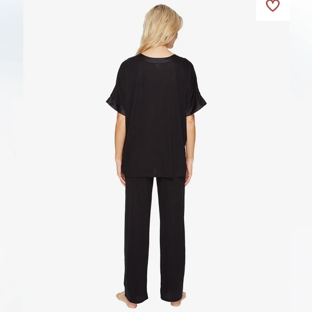 NEW NATORI CONGO DOLMAN KIMONO BLACK 2PC PJ SET - Picture 9 of 14